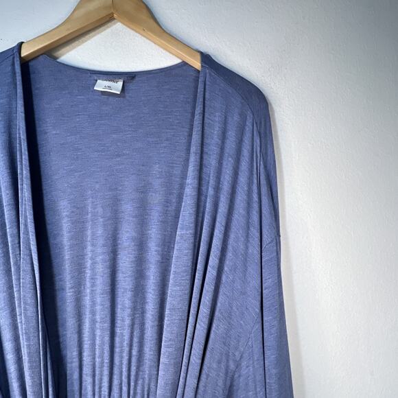 Soma Blue soft robe Cozy Short Robe size large XL rayon spandex blend nightgown - Picture 6 of 14